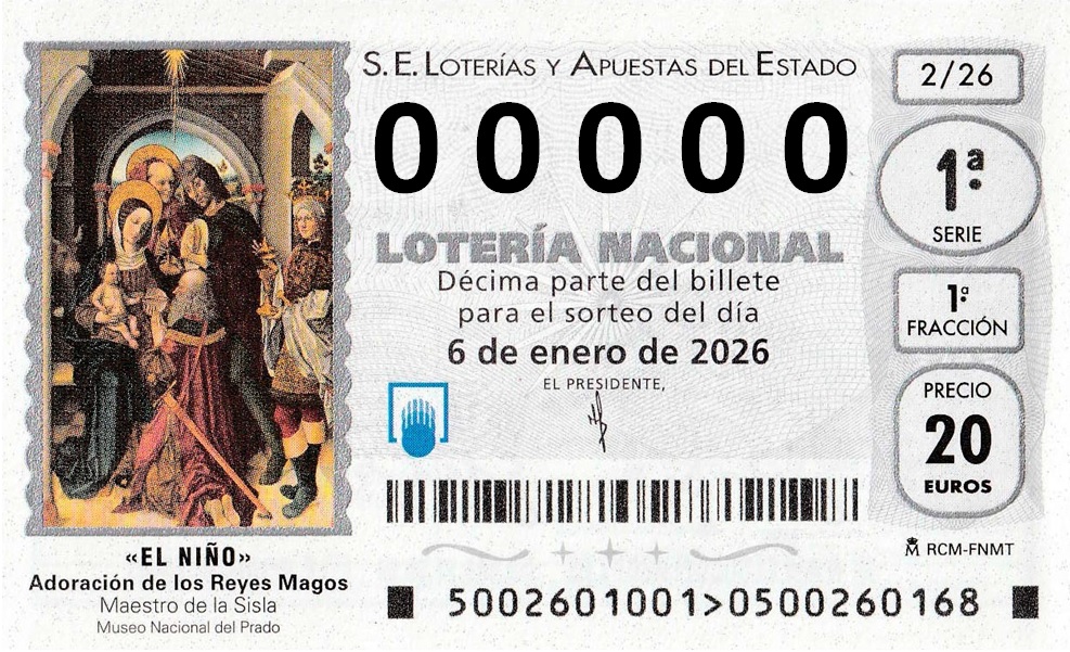 Decimo lotería del Niño 2026