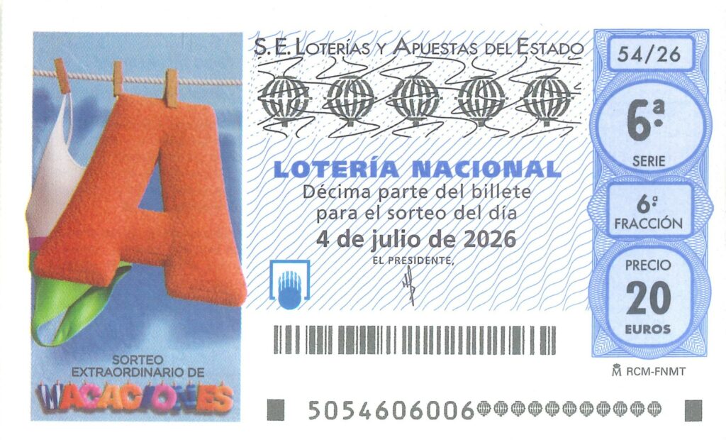 Sorteo Extraordinario de Vacaciones 2026 Sorteo Extraordinario de Vacaciones 2026